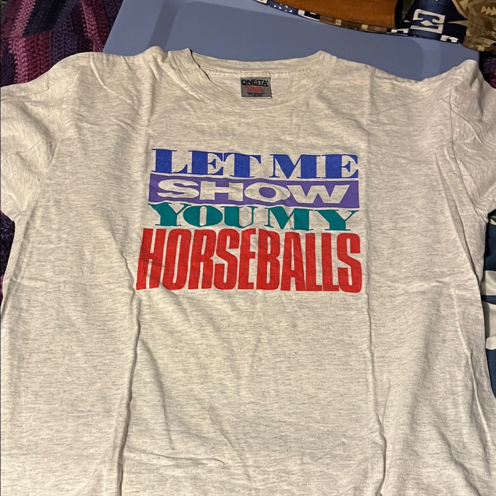 Vintage Humor Horseballs Fitness Shirt